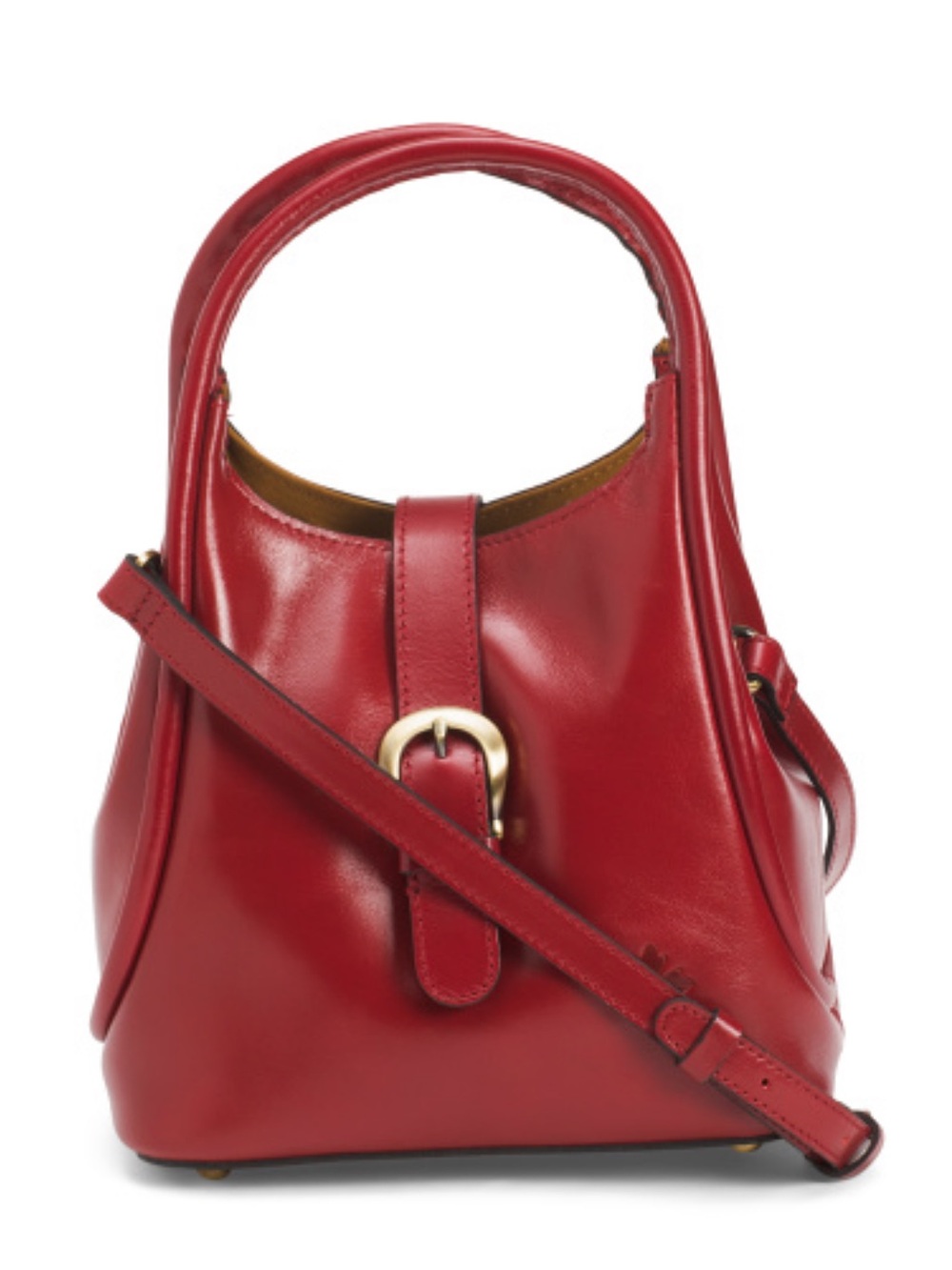 NWT-Patricia Nash-Leather-Halina-Top Handle Hobo w/Strap-Buckle-Berry Red-$199 - Picture 14 of 16
